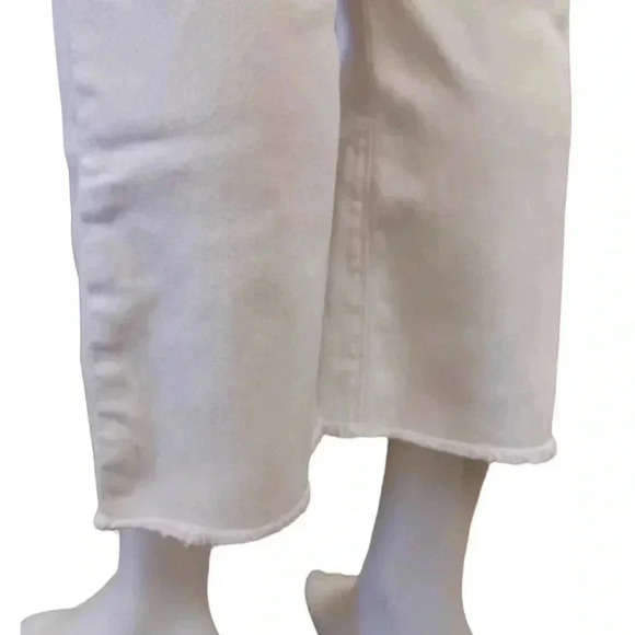 AG JODI Crop White Jeans Raw Hem  Size 28 - Picture 8 of 13